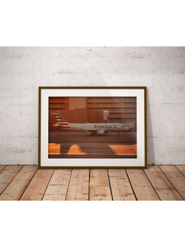 Poster Airbus A320 American...