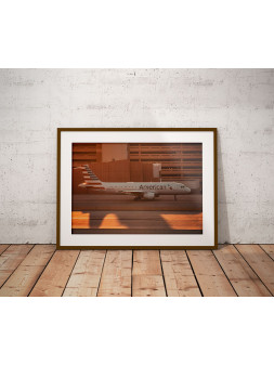 Poster Airbus A320 American...