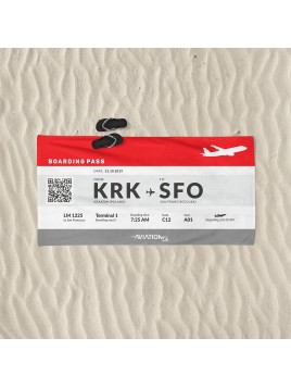 Beach towel Boarding Pass