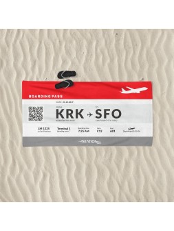 Beach towel Boarding Pass