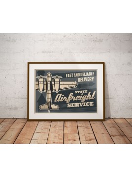 Plakat Retro Airfreight...