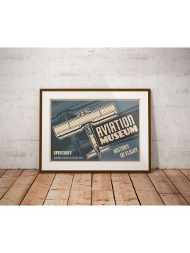 Plakat Retro Aviation Museum