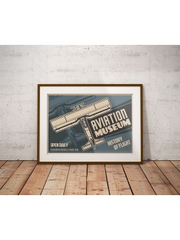 Plakat Retro Aviation Museum