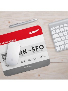 Mouse pad boarding pass