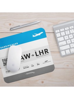 Mouse pad boarding pass