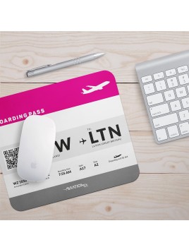 Mouse pad boarding pass