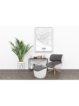 Obraz mapa miasta Tirana