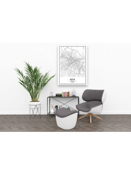 Obraz mapa miasta Sofia