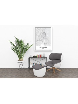 Obraz mapa miasta Kopenhaga