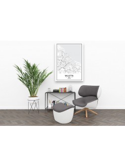 Obraz mapa miasta Valletta