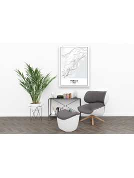 Obraz mapa miasta Monako