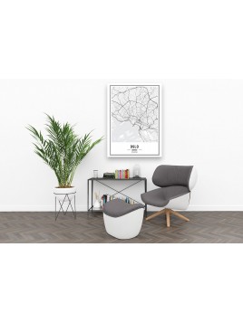 Obraz mapa miasta Oslo