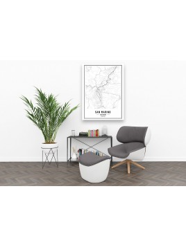 Obraz mapa miasta San Marino