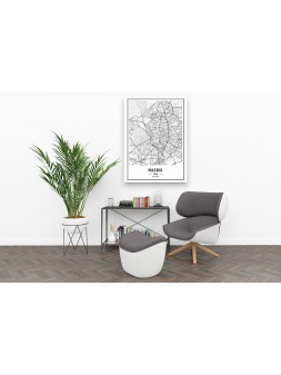 Obraz mapa miasta Madryt
