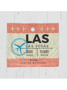 Luggage tag Las Vegas blanket