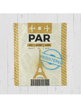 Luggage tag Paris blanket