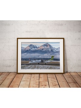 Plakat Air Baltic w Poprad...